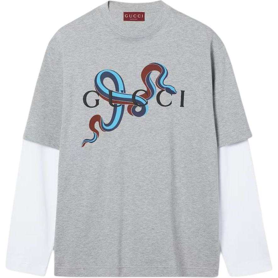 GUCCI SS25 T Shirt Men's Heather Gray