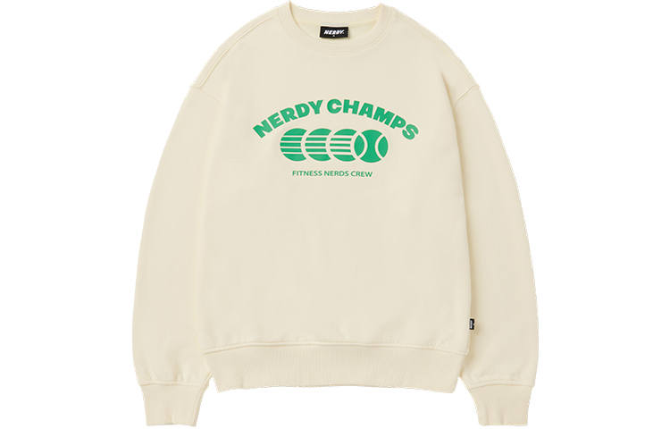 Nerdy Nerdy Sweatshirts Unisex Light Yellow Crew Neck Moderate Regular