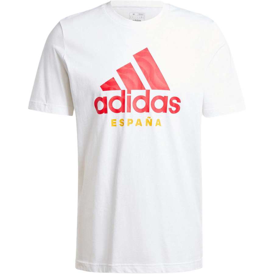 Adidas Adidas T Shirts Men's White Crew Neck Moderate Straight Fit
