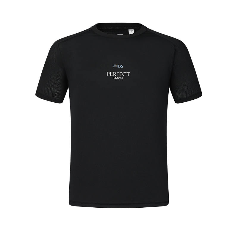 FILA T Shirts Men's Pitch Black Crew Neck