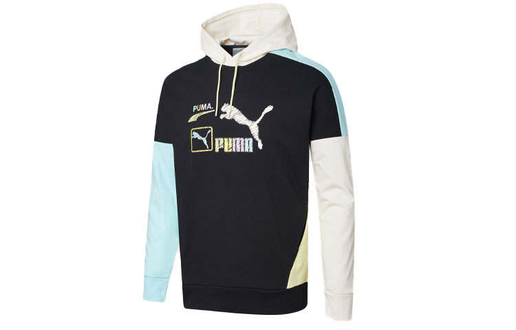 PUMA Sweatshirts Unisex Black Hooded Moderate Regular