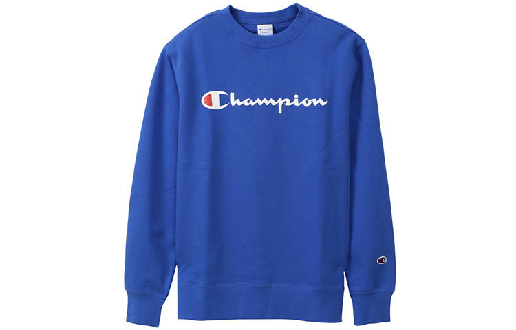 Champion Sweatshirts Unisex Royal Blue Crew Neck Moderate Heavyweight