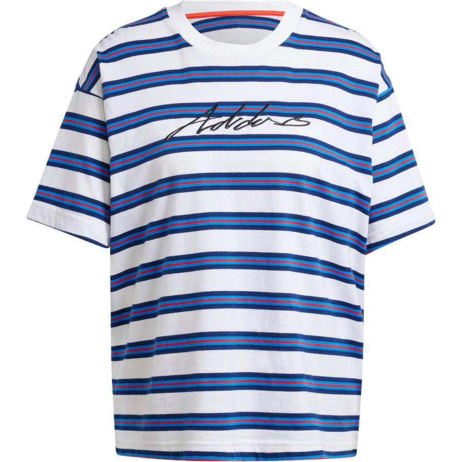 Adidas Adidas Americana Stripes T-shirt Asia Sizing 'White Blue Red'