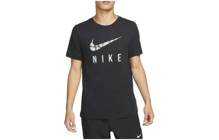 Nike Nike T Shirts Men's Black Crew Neck Moderate Straight Fit