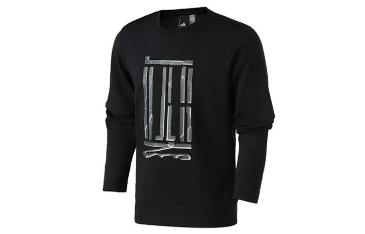 Adidas Adidas Sweatshirts Men's Black Crew Neck Moderate Regular