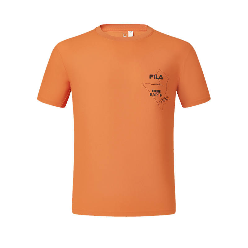 FILA x BBC EARTH T Shirt Men's Sunset Orange