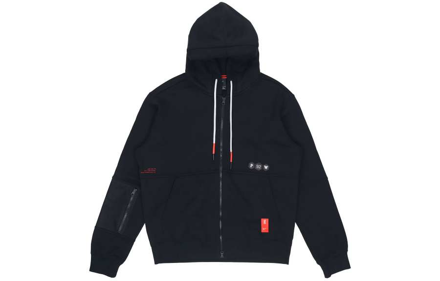 Nike Nike Sweatshirts Men's Black Hooded Moderate Cardigan