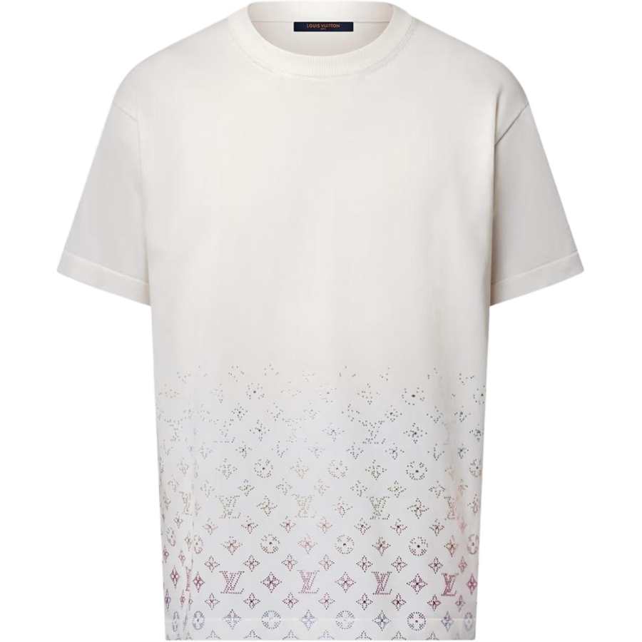 LOUIS VUITTON LOUIS VUITTON 1AGTLE Monogram Gradient Embellished Short Sleeved Crewneck