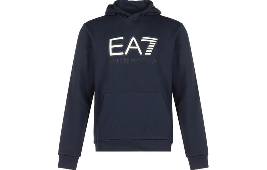 EMPORIO ARMANI Sweatshirts Men's Navy Hooded Thickened Regular
