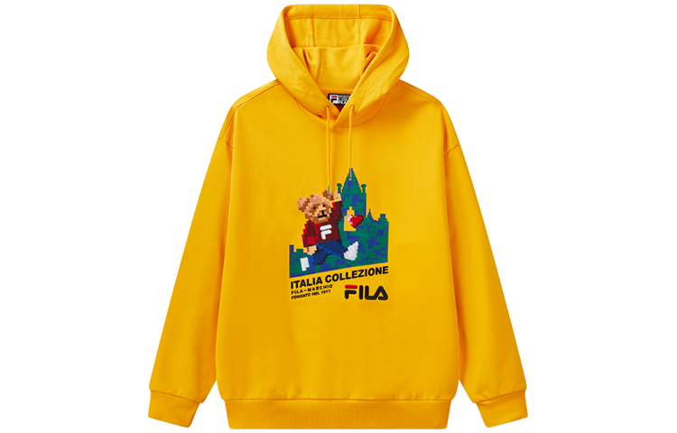 FILA Sweatshirts Men's Yellow Hooded Moderate Regular