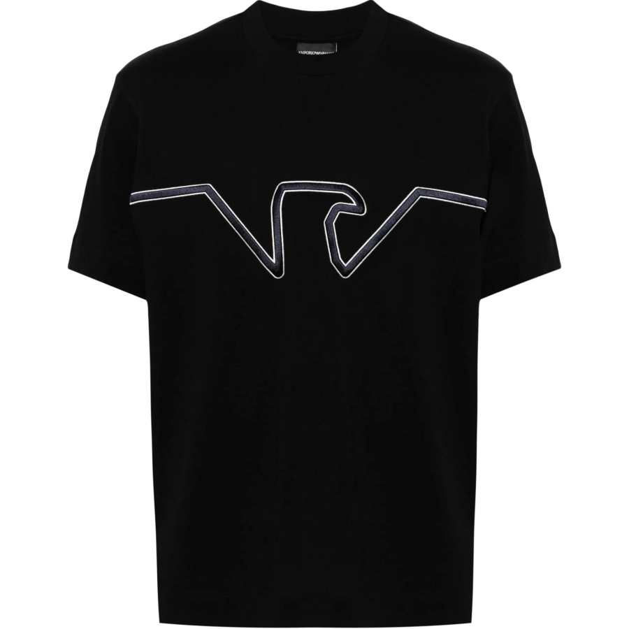 EMPORIO ARMANI Asv Heavyweight Jersey T-shirt With Raised Logo Embroidery
