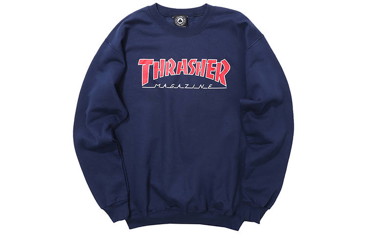 Thrasher Thrasher Sweatshirts Unisex Navy Crew Neck Moderate Regular