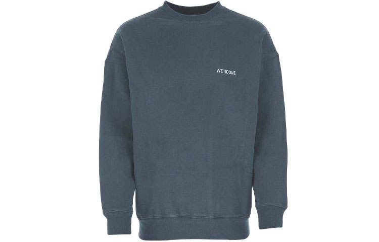 WE11DONE WE11DONE Sweatshirts Unisex Dark Blue Crew Neck Moderate Regular