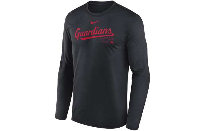 Nike Nike Cleveland Guardians Authentic Collection Practice Men's Nike Dri-FIT Mlb Long-Sleeve T-Shirt