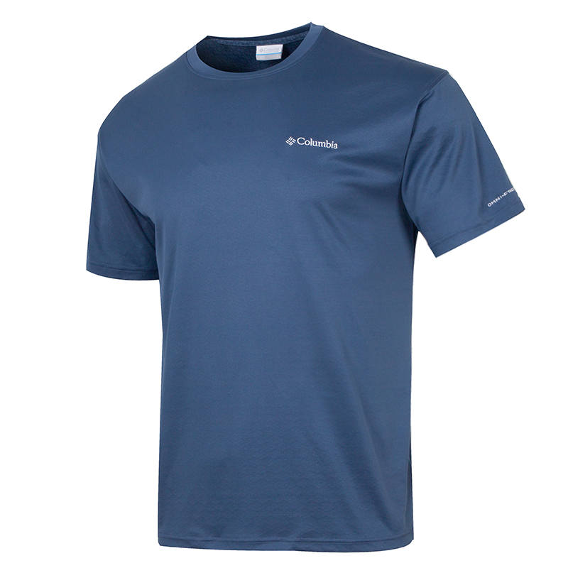 Columbia T Shirts Men's Blue Crew Neck Moderate