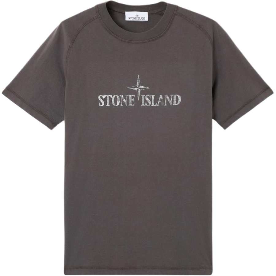 STONE ISLAND Logo Printed Crewneck T Shirt
