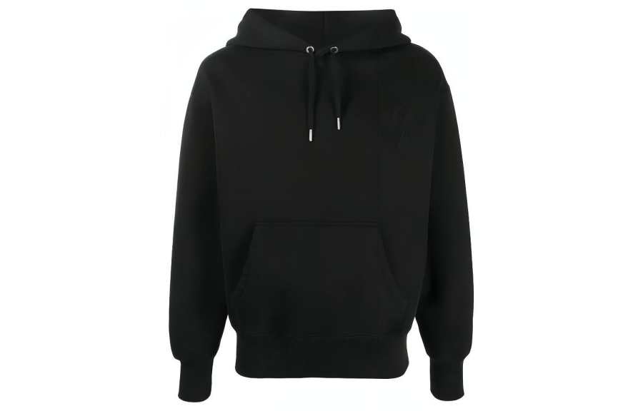 AMIPARIS Sweatshirts Unisex Black Hooded Moderate Heavyweight