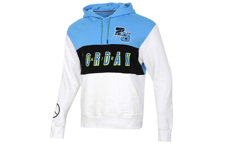 Jordan Jordan Sweatshirts Men's Black White Blue Hooded Moderate Regular