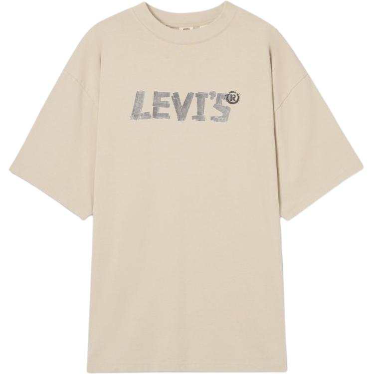 Levis T Shirts Men's Apricot Crew Neck Moderate Straight Fit