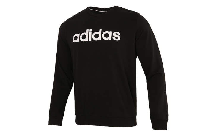 Adidas Adidas ESSENTIALS Sweatshirts Men's Black Crew Neck Moderate Regular