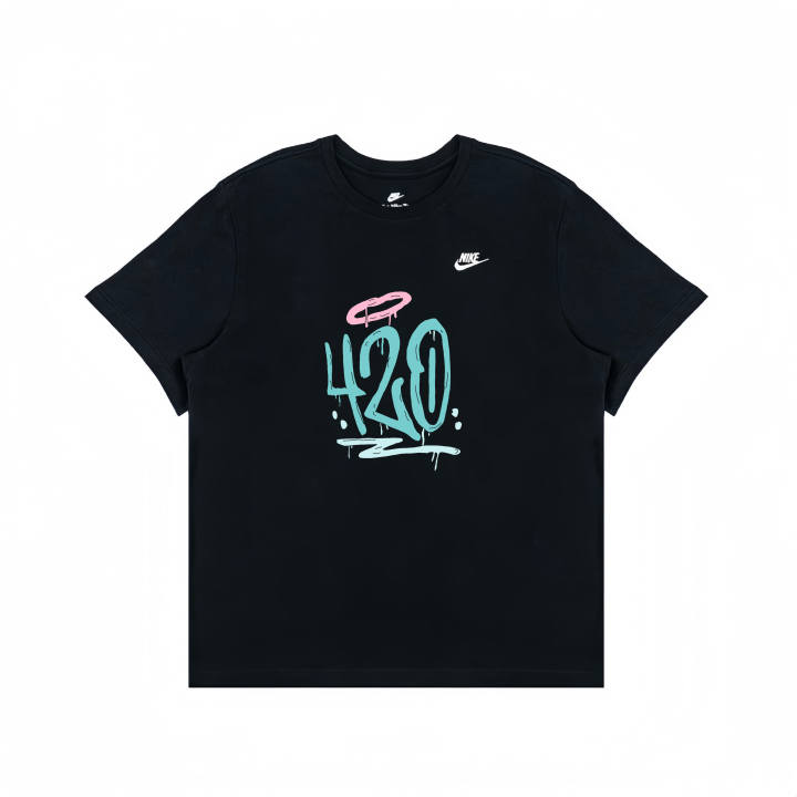 Nike Nike T Shirts Unisex Black Crew Neck Moderate Straight Fit