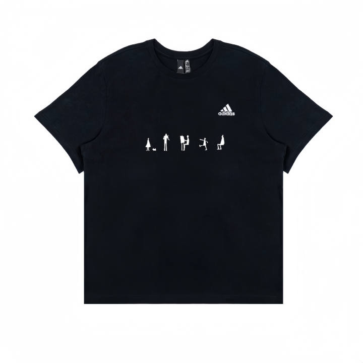 Adidas Adidas T Shirts Unisex Black Crew Neck Moderate Straight Fit