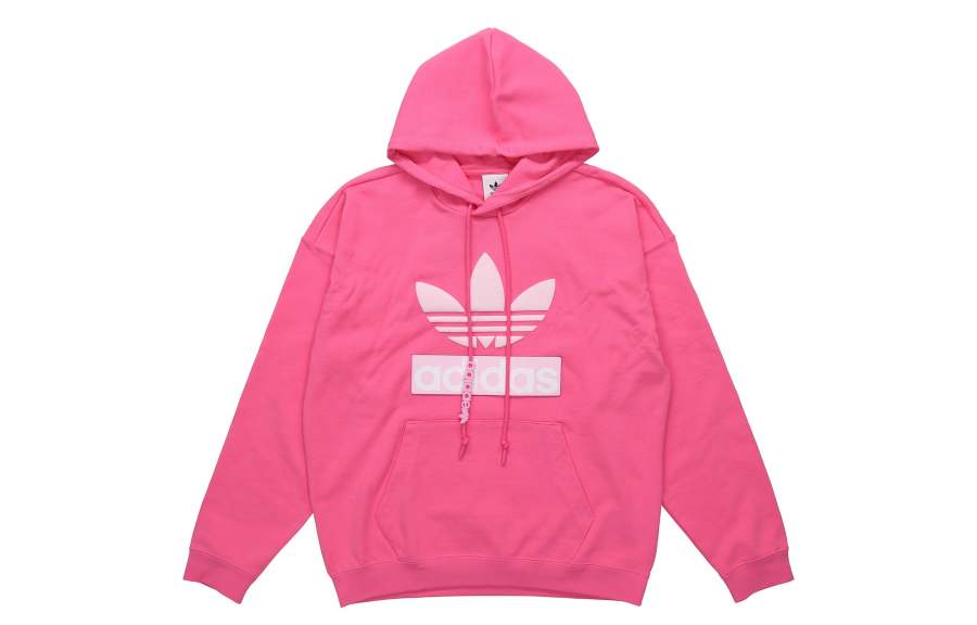 Adidas Originals Big Trfl Sweatshirts Men's Semi Neon Pink Hooded Moderate