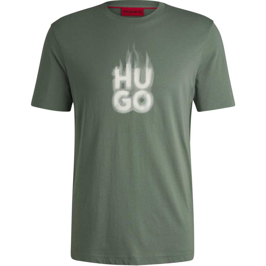 HUGO BOSS Hugo Stacked Smoke Logo Jersey T Shirt