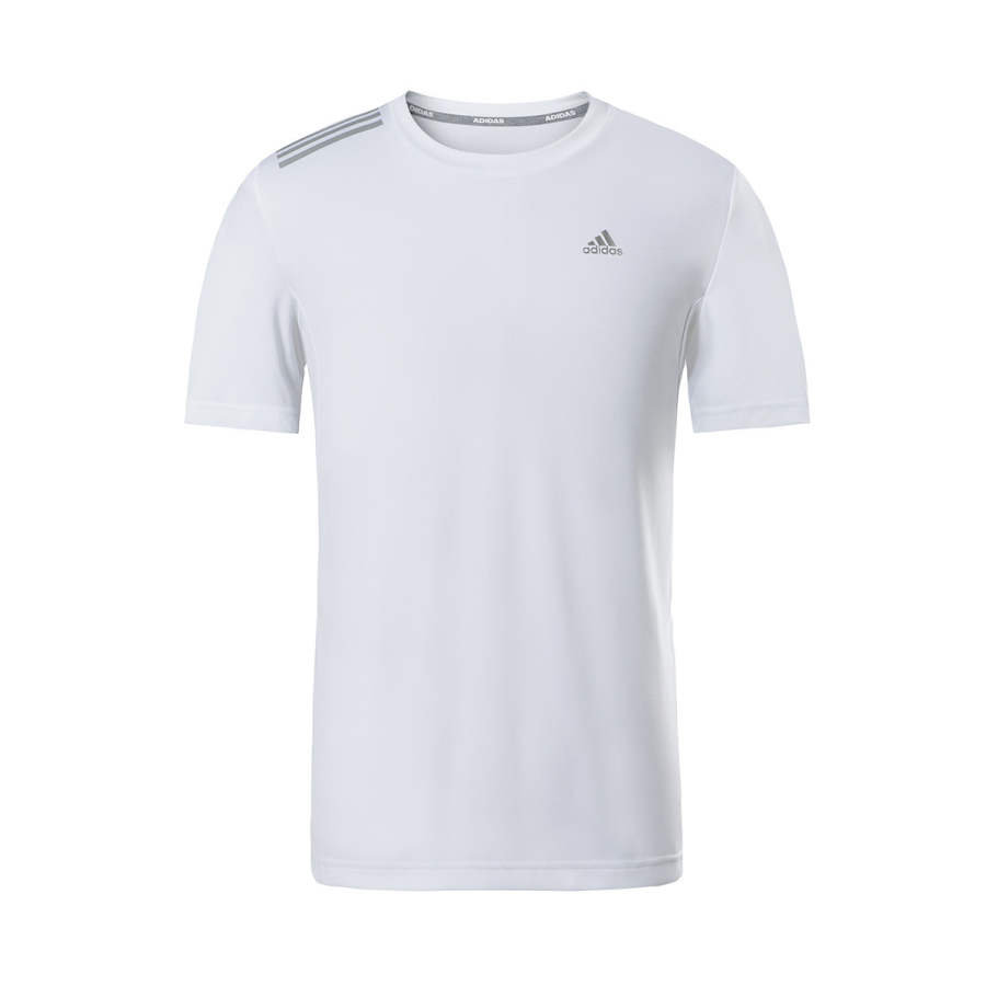 Adidas Adidas T Shirts Men's White Crew Neck Moderate Straight Fit