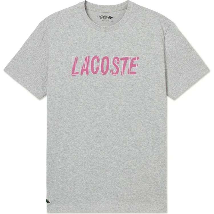 LACOSTE SS25 T Shirt Men's Silver Gray