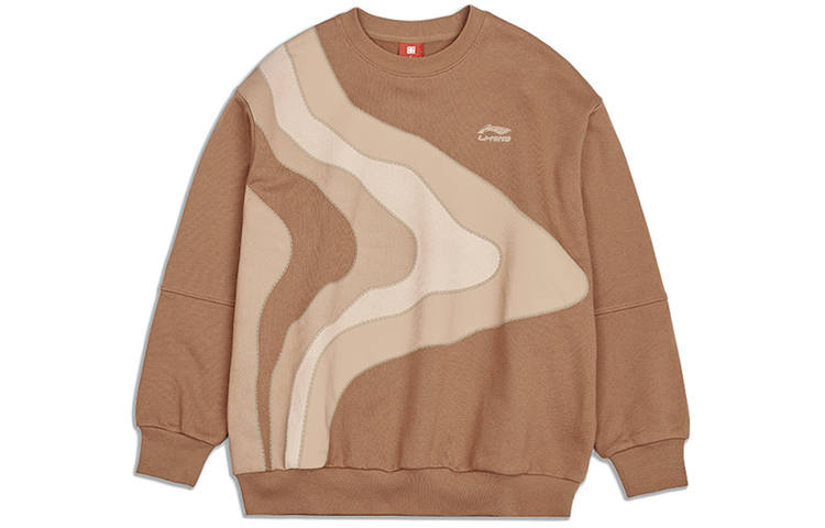Li-Ning Li Ning Sweatshirts Men's Amber Brown Crew Neck Moderate Other