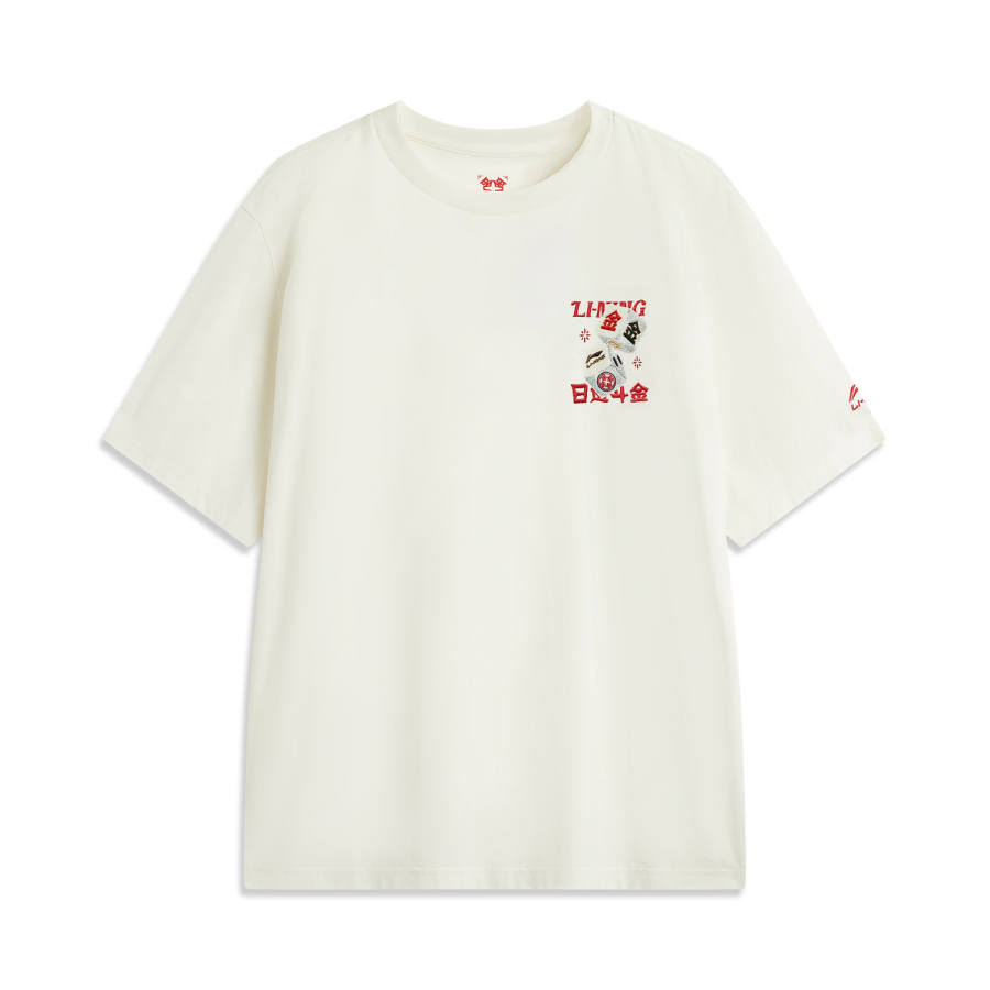 Li-Ning Li Ning Rijin Doujin Collection T Shirt Men's Ecru