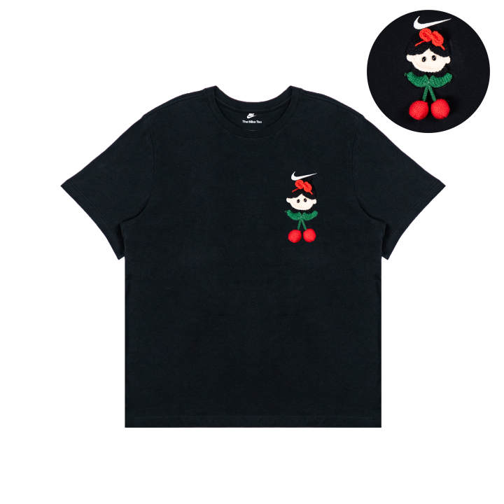 Nike Nike T Shirts Unisex Black Crew Neck Moderate Straight Fit
