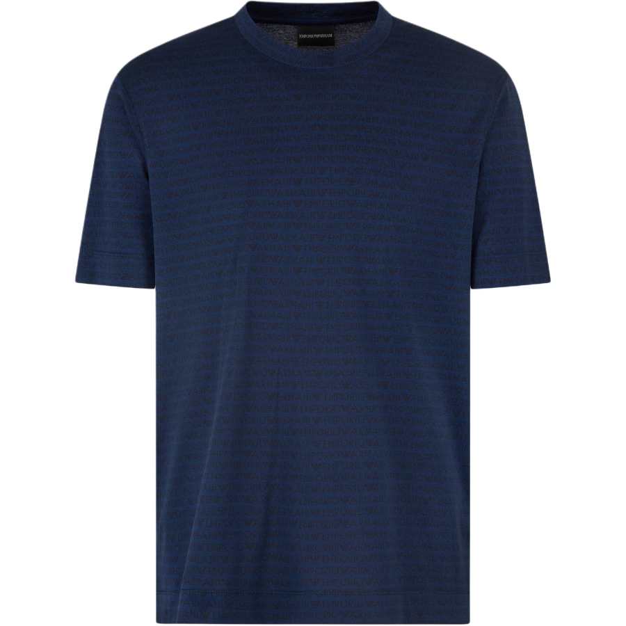 EMPORIO ARMANI Asv Jersey T shirt With All over Jacquard Lettering