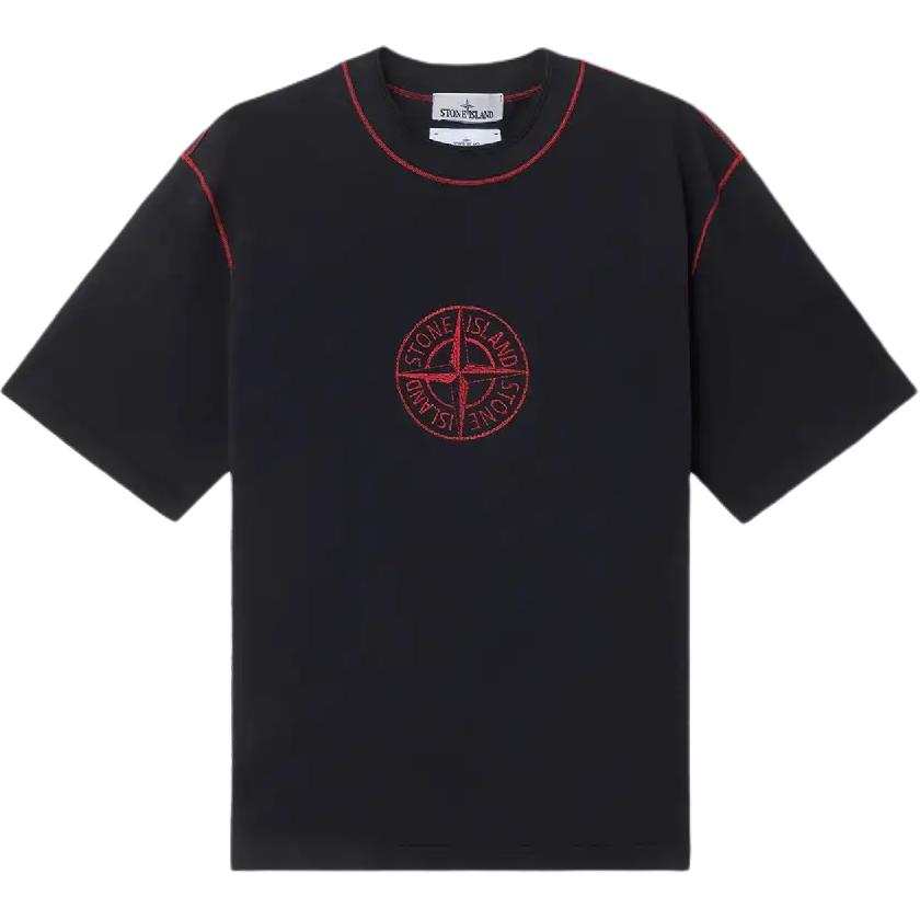 STONE ISLAND Short Sleeved T Shirts Unisex Black