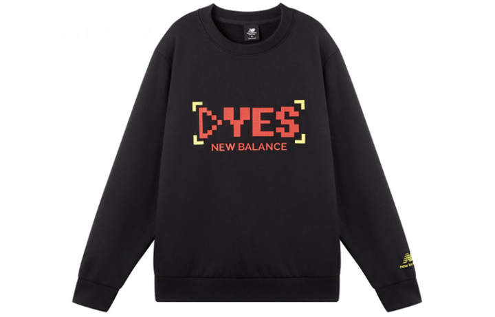 New Balance New Balance Sweatshirts Men's Black Crew Neck Moderate Regular