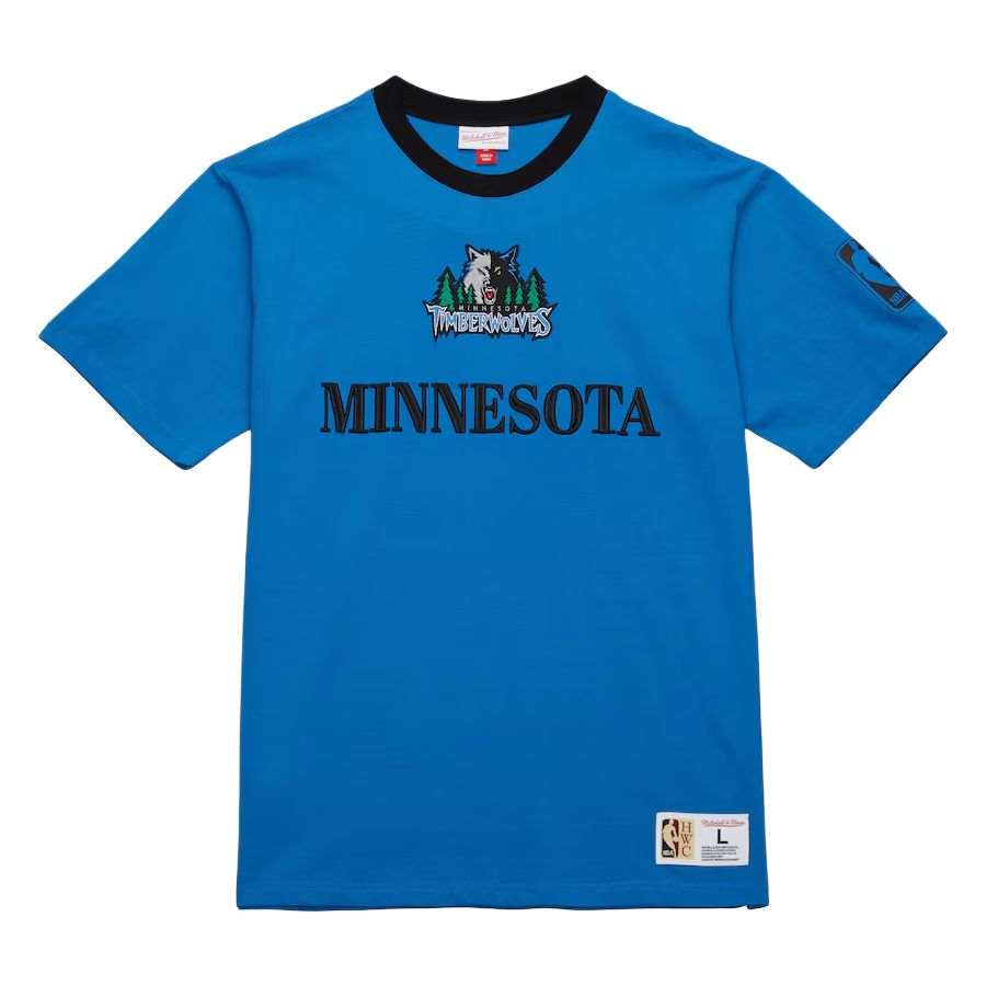Mitchell Ness Mitchell Ness x NBA Minnesota Timberwolves T Shirt Men's Blue