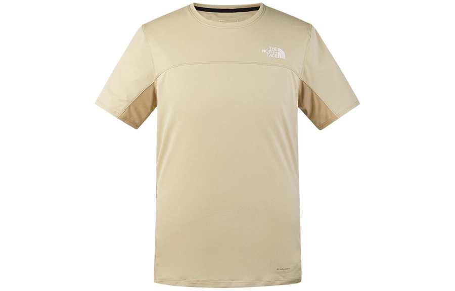 THE NORTH FACE Quick Dry T Shirts Men's Beige Yellow