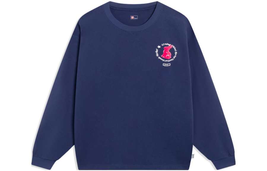 Li-Ning Li Ning Sweatshirts Unisex Dark Ship Blue Turtleneck Moderate Regular
