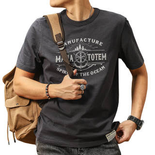 JIYAN T Shirts Men's Crew Neck Moderate