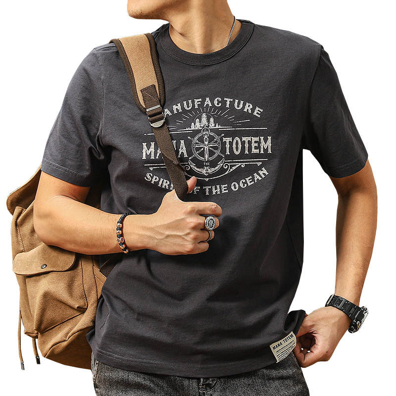 JIYAN T Shirts Men's Crew Neck Moderate