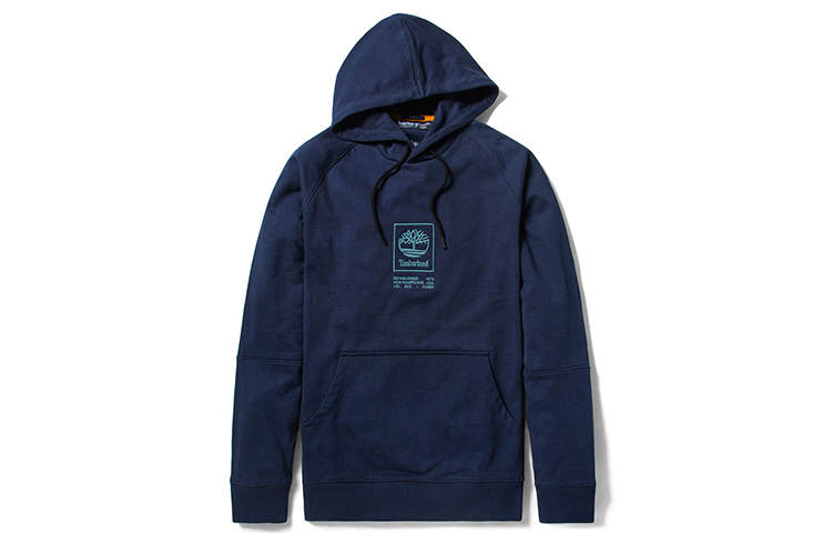 Timberland Sweatshirts Men's Marine Blue Hooded Moderate Regular