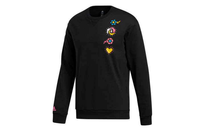 Adidas Adidas Sweatshirts Men's Black Crew Neck Moderate Regular