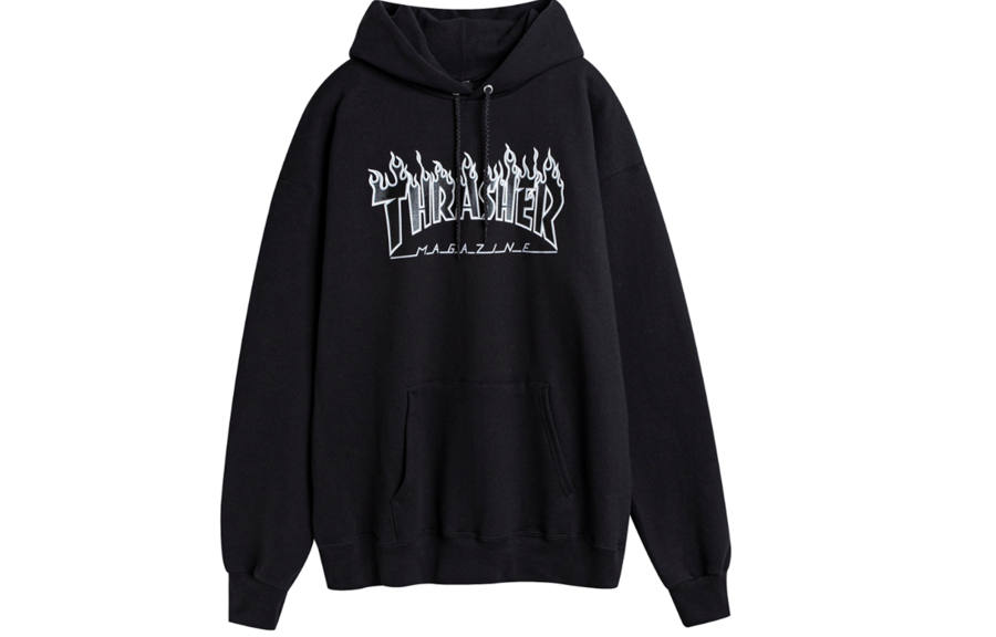 Thrasher Sweatshirts Unisex Black Hooded Moderate Heavyweight