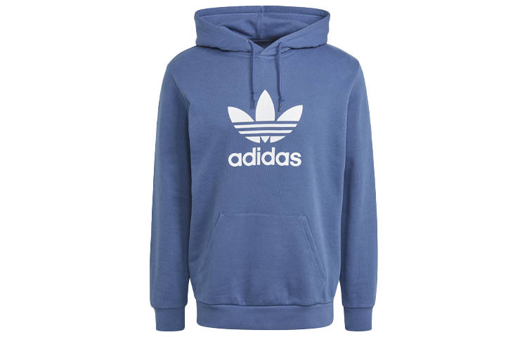 Adidas Originals Sweatshirts Men's Blue Hooded Moderate Regular