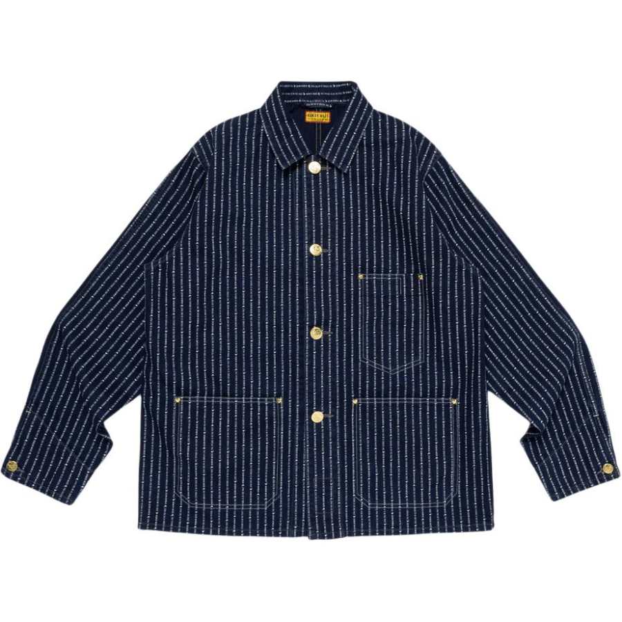 HUMAN MADE Human Made pinstripe denim jacket