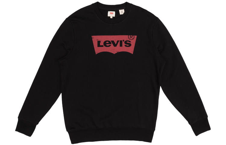 Levis Levis Sweatshirts Men's Black Crew Neck Moderate Regular