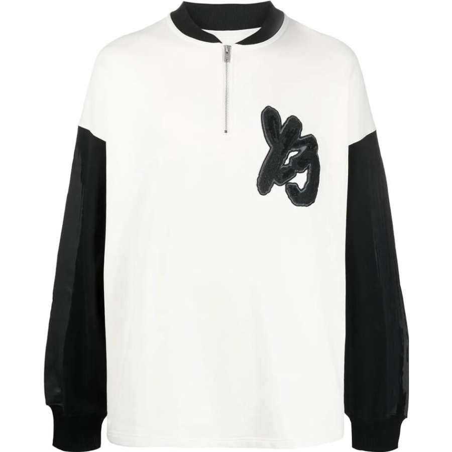 Y-3 Y 3 Sweatshirts Men's White Crew Neck Moderate Regular