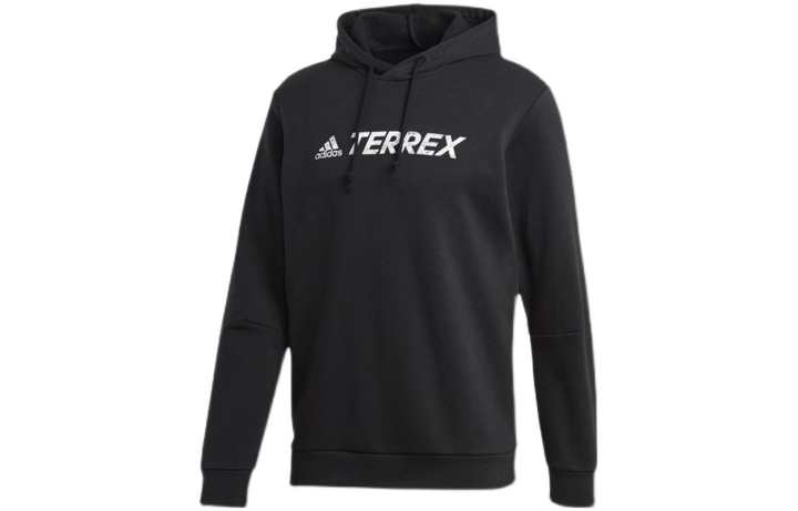 Adidas Adidas Sweatshirts Men's Black Hooded Thickened Regular