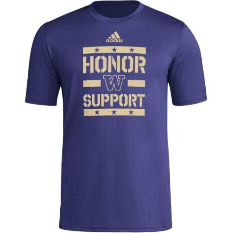 Adidas Adidas Free Shipping With AdiClub University Of Washington Pre-Game Tee